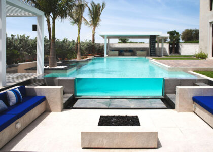 Glass Sided Swimming Pool in Dubai