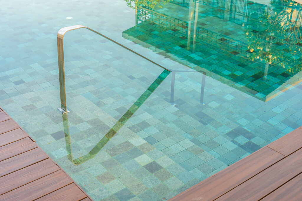 Swimming Pool Glass Fence in Dubai Silicon Oasis
