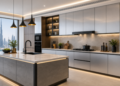 Custom Aluminium Kitchen Cabinet Dubai for modern homes