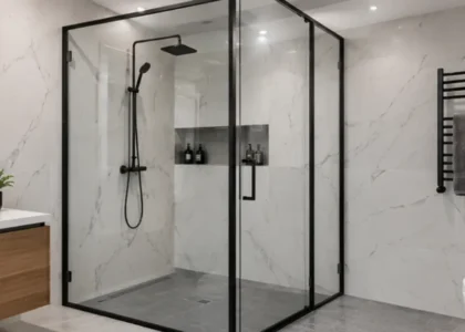Modern Shower glass partition dubai​ for a stylish bathroom